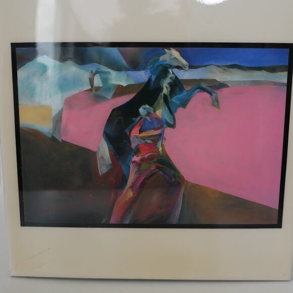 Vintage Veloy Vigil Horse Painting Art Ceramic Tile, Hanging Décor, Made in USA - Picture 3 of 7